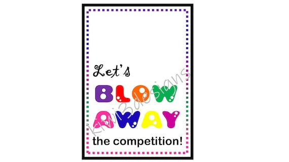 Let's Blow Away the Competition Favor Tag INSTANT - Etsy