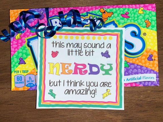 Team Gifts, Favor Tags, Cheer, Dance & Camp Gifts, Candy Gram, Inspirational PDF file INSTANT DOWNLOAD, "may sound a bit NeRdY...amazing!"