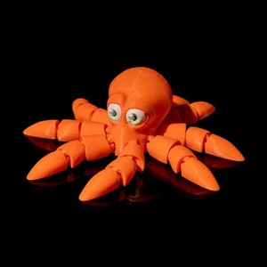 Flexi Octopus - 3D Printed Desk Toy - Fun and Flexible Octopus Sculpture