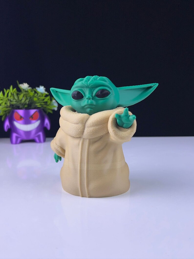 Figurine Baby Yoda : impression 3D réaliste - Décoration Star Wars image 2