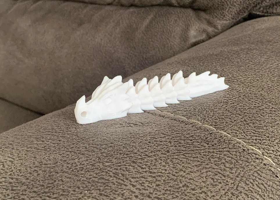 Mythical Articulated Dragon Bone Keychain - Handcrafted Fantasy ...