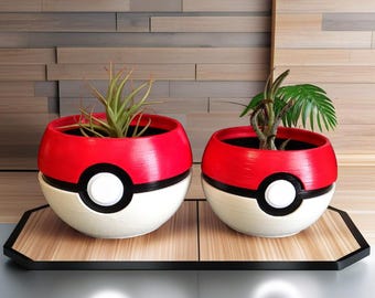 Maceta de Pokeball de Pokémon, novedosa maceta para amantes de las plantas y gamers, ideal para regalar en San Valentín.