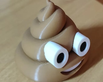 Charming Poo Emoji Home Decor - Unique 3D Printed Statue, Perfect for Gifting or Collecting