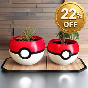ポケモン ポケボール プランター、植物愛好家やゲーマー向けの斬新な植物ホルダー、バレンタインデーのギフトに最適