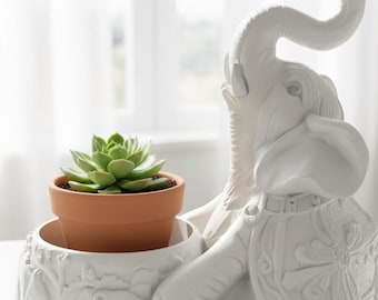 Vetplantenbak olifant – 3D-geprint boho-decor, Vaderdagcadeau