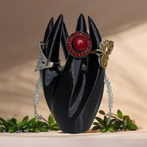 Soporte de anillo moderno, organizador de joyas, regalo de despedida de soltera, exhibición de anillo de propuesta, regalo de San Valentín contemporáneo, decoración del hogar de moda