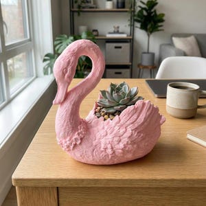 Elegant Swan Planter/Flower pot | Charming Indoor/Outdoor Decor | Valentine's Gift