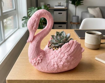 Elegante zwaan plantenbak/bloempot | Charmant binnen-/buitendecor | Moederdagcadeau