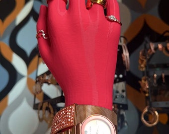 Soporte de relojes de pulseras de anillo en forma de mano, soporte organizador impreso en 3D, exhibición de joyas, regalo para ella