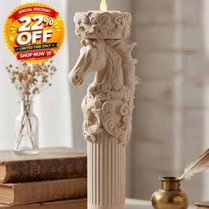 Horse Candle Holder | Equestrian Home Decor | 3D Printed Farmhouse Decor | Animal Lover Gift, Mother's Day gift