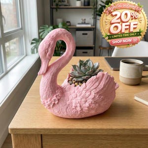 Elegant Swan Planter/Flower pot | Charming Indoor/Outdoor Decor | Mother's Day Gift