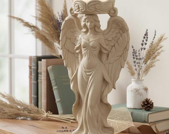 Angel Candle Holder: Spiritual Home Decor 3D Printed, Gift for Valentine's Day