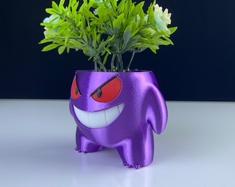Maceta inspirada en Gengar - Maceta para suculentas de Pokémon para decoración del hogar, regalo de San Valentín