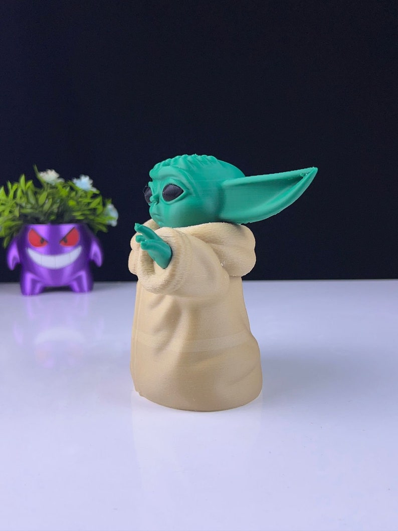 Figurine Baby Yoda : impression 3D réaliste - Décoration Star Wars image 4