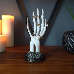 Skeleton Hand Jewelry Stand, Ring Holder, Jewelry Organizer, Gothic Decor, Earring Stand, Unique Gift