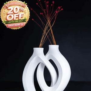 Infinity Symbol Vase: Modern Home Accent, Mother's Day gift