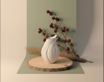 Leaf Whisper-vaas, 3D-geprinte botanica, cactus, flora twist