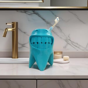 Lächelnder Zahn Zahnbürstenhalter, Zahnpasta- und Stiftehalter, tolles Accessoires für Ihr Badezimmer und Ihren Schreibtisch