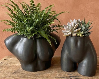 Body Vase for Succulents, Male & Female Succulent Pot, 3D Printed Sculptural Home Decor, Modern Desk Accessory, Unique Body Positive Gift