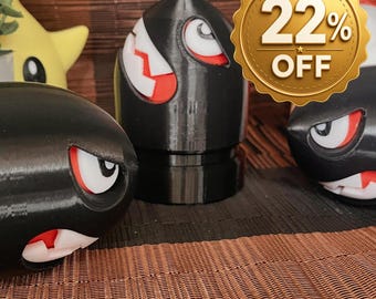 Super Mario Banzai Bill Container 3D Printed Model, Gamer Gift Idea, Mario Fan Merch, Nintendo Collectible, Geeky Room Decor