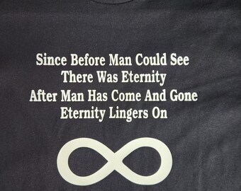 Eternity Lyrics Vinyl T-Shirt