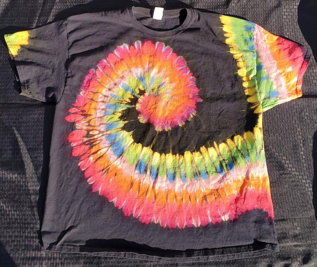 Adult 3XL Reverse Tie Dye Rainbow Spiral - Etsy