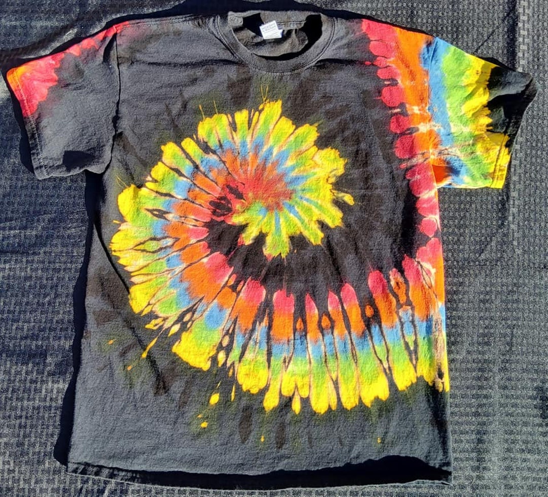 Adult Large Reverse Tie Dye Rainbow Spiral - Etsy