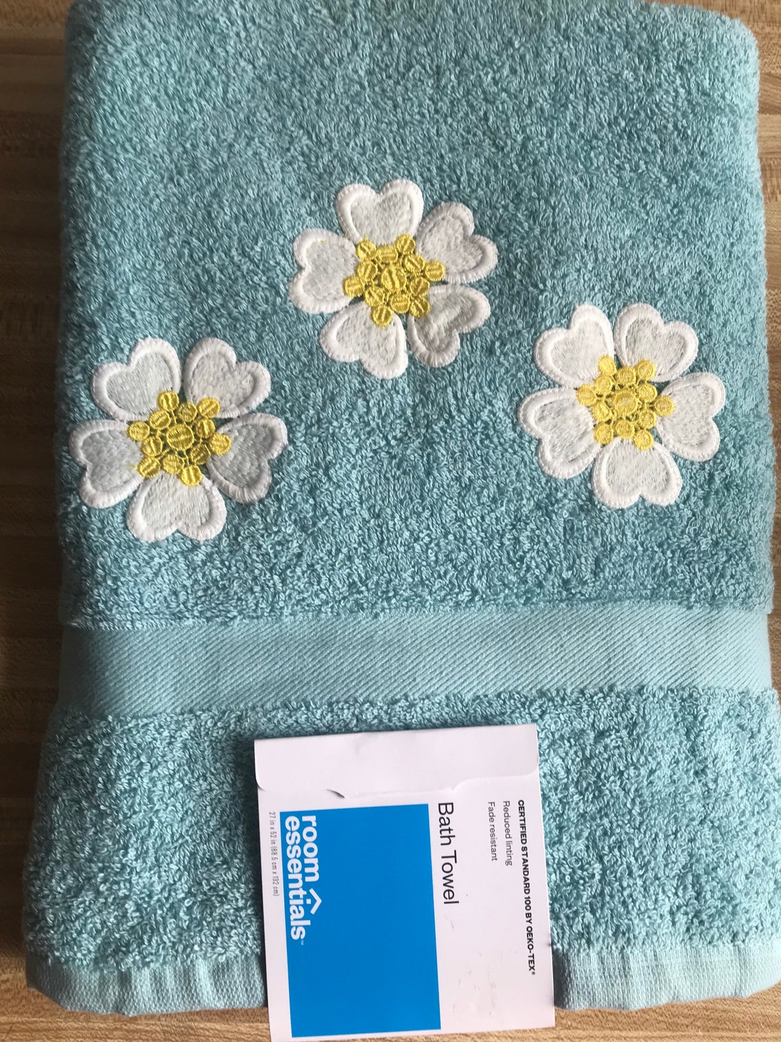 Bath towels 100 Cotton. Aqua blue. Home essentials. Standard Etsy