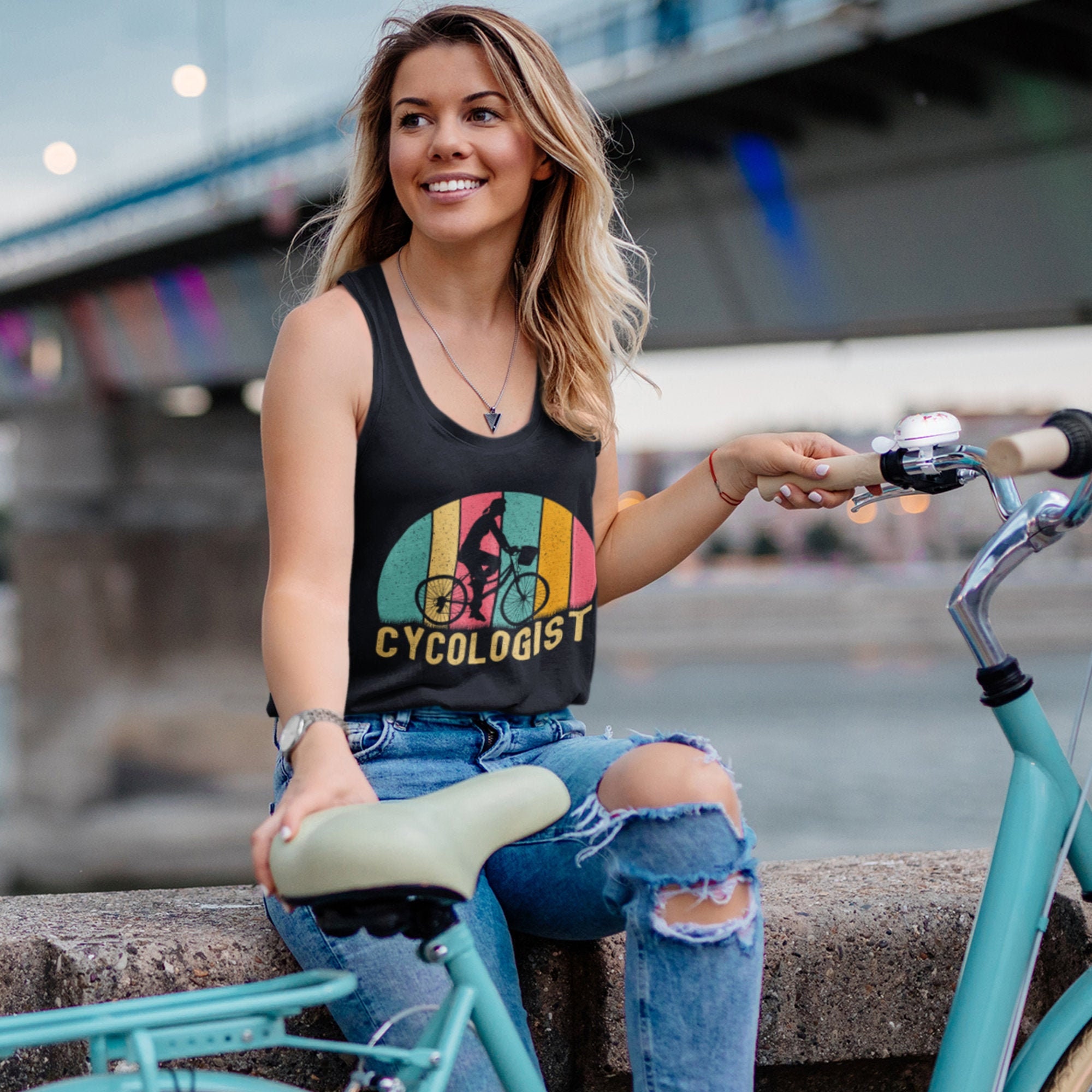 Cycologist Tank Top for Women Funny 