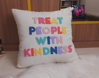 Harry Styles Pillow jw Block Patchwork Hand-knitted Multi Color Gift for him her Custom Pillow Valentines Gift