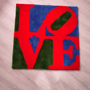 Area Rug | Tufted Love Quote Design | Eco-friendly Recycled Acrylic ...