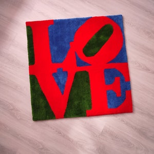 Area Rug | Tufted Love Quote Design | Eco-friendly Recycled Acrylic ...