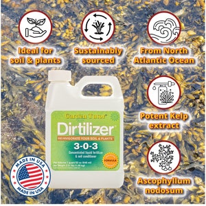 Garden Tutor Dirtilizer 3-0-3 Concentrated liquid fertilizer & soil conditioner image 5