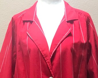 Vintage 1980's red shirt dress