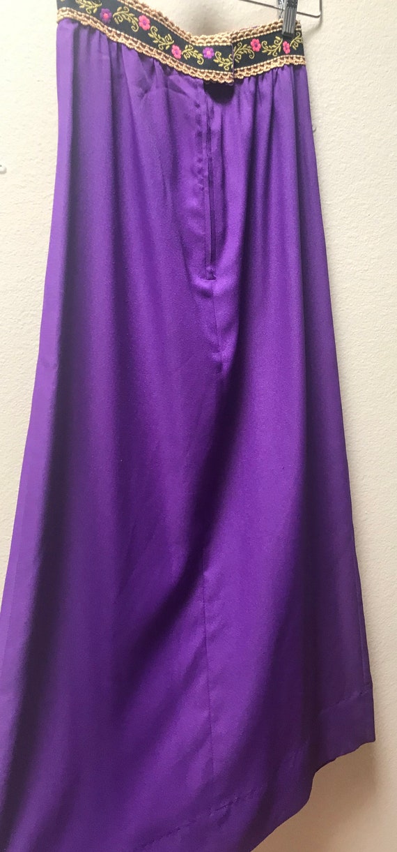 Vintage 1960's long purple skirt - image 5