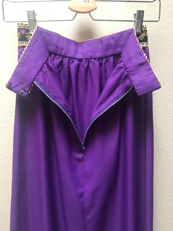 Vintage 1960's long purple skirt - image 8