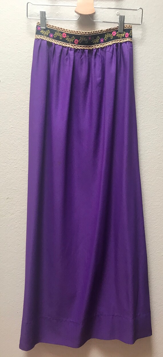 Vintage 1960's long purple skirt - image 2