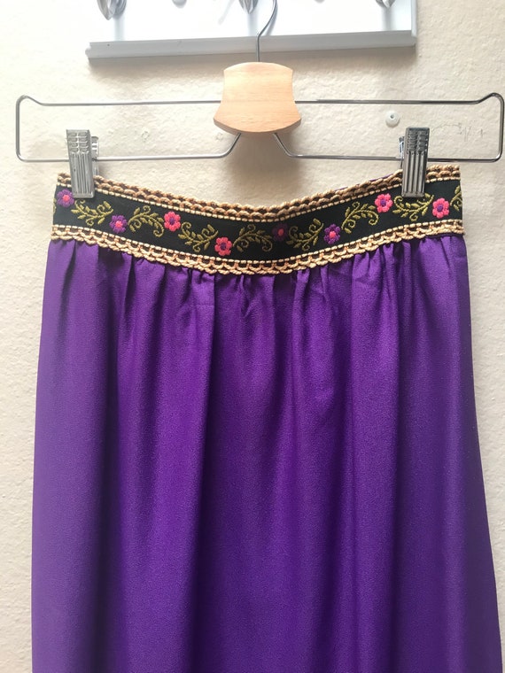 Vintage 1960's long purple skirt - image 3