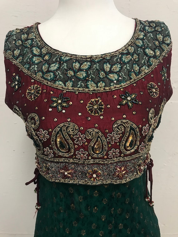 Vintage 1960's Indian beaded dress - image 2