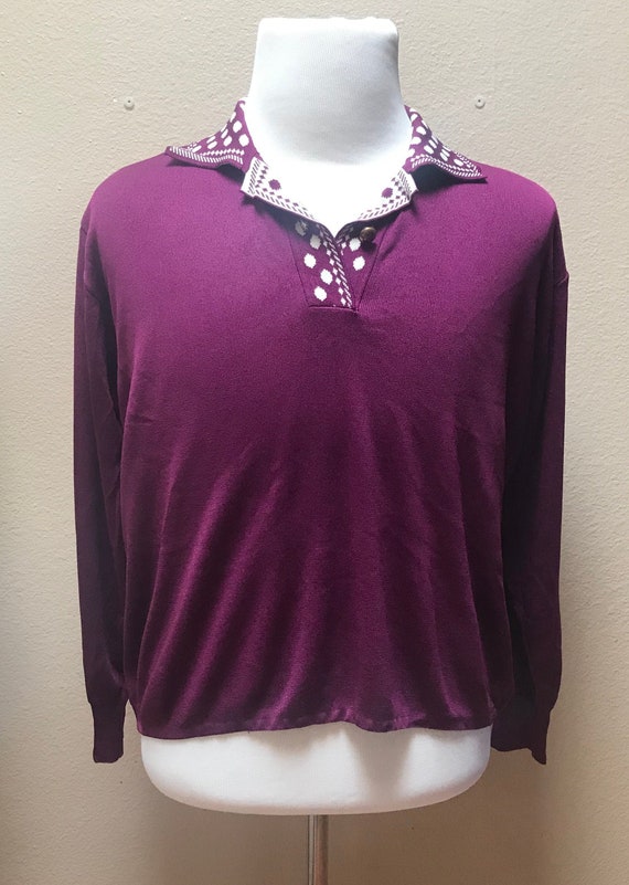 Vintage 1970's purple sweater