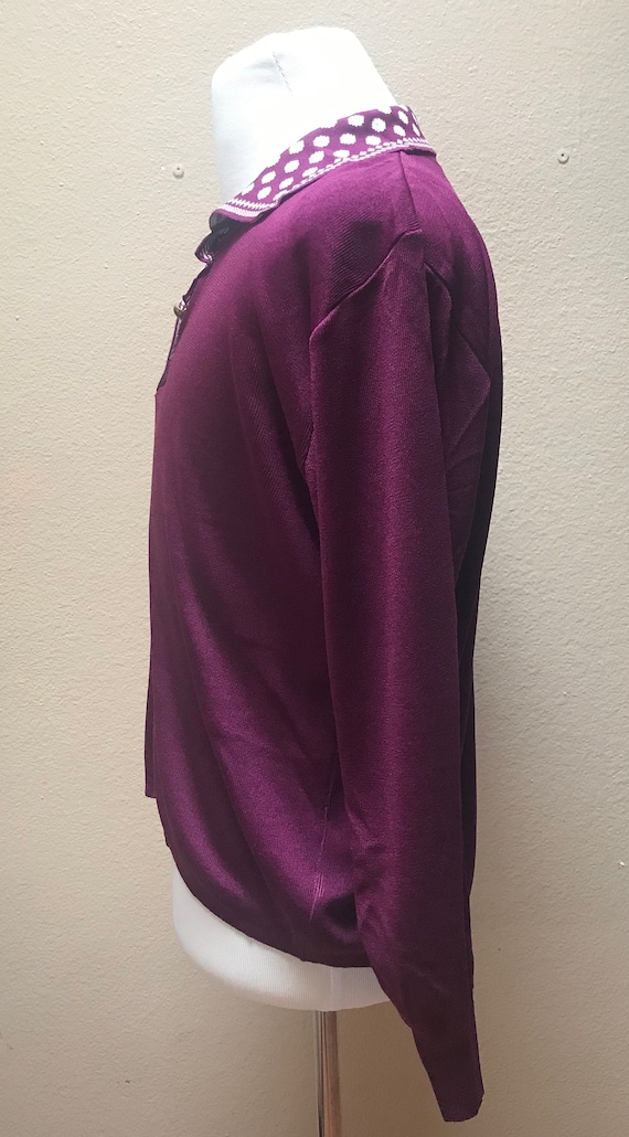Vintage 1970's purple sweater - image 4