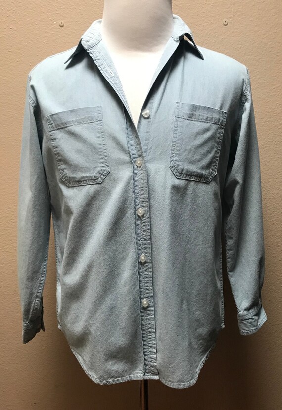 Vintage 90’s blue jersey long sleeve top main image 1