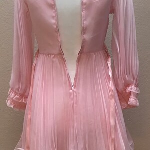 Vintage 1960's babydoll pink mini dress image 5