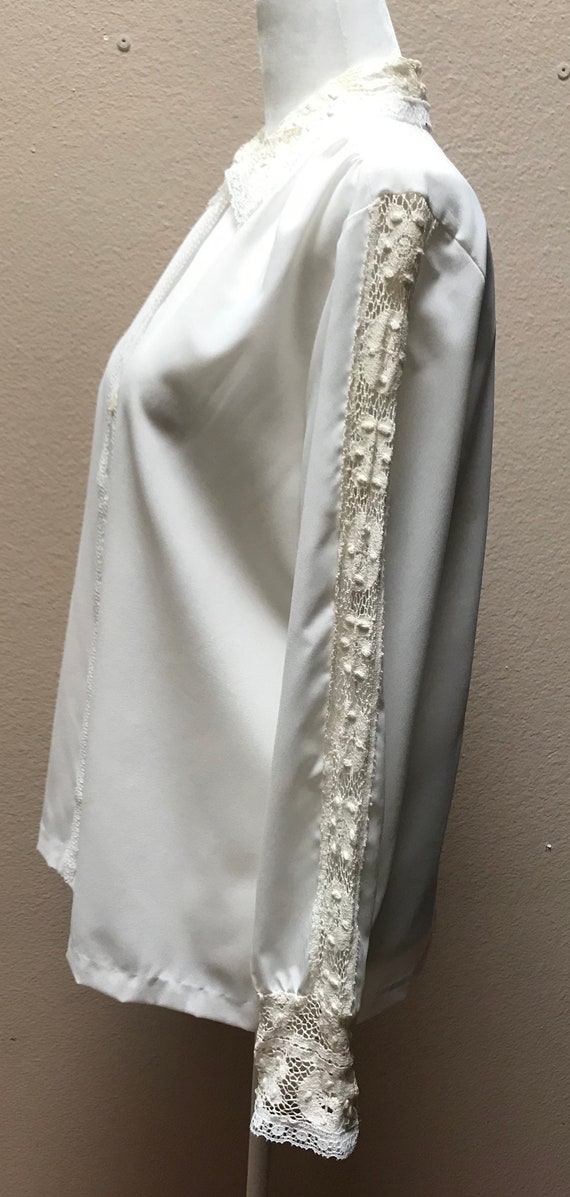 Vintage 1970's ivory blouse - image 6