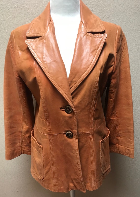Vintage 1970's leather jacket - image 2