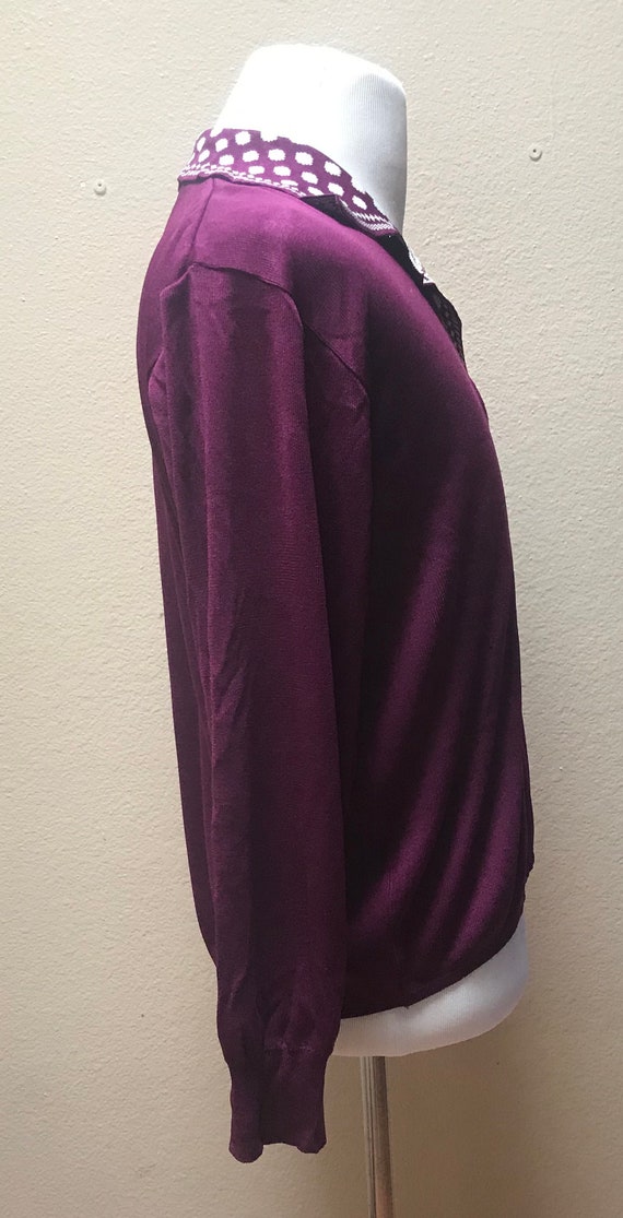 Vintage 1970's purple sweater - image 2