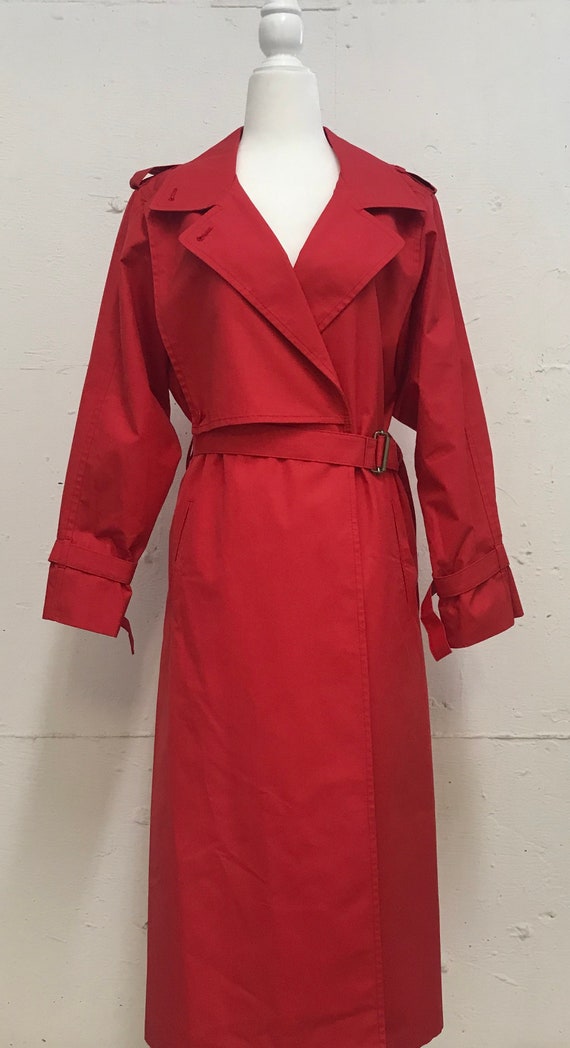 Vintage 1970's London Fog Red Trench coat