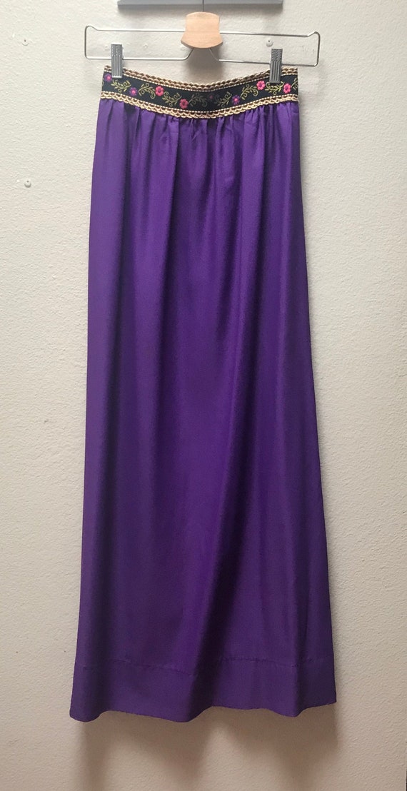 Vintage 1960's long purple skirt - image 1