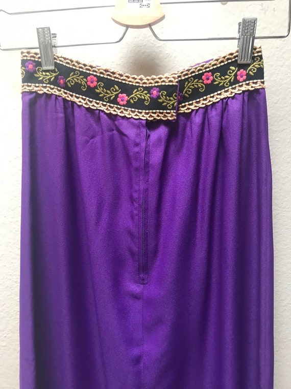 Vintage 1960's long purple skirt - image 4