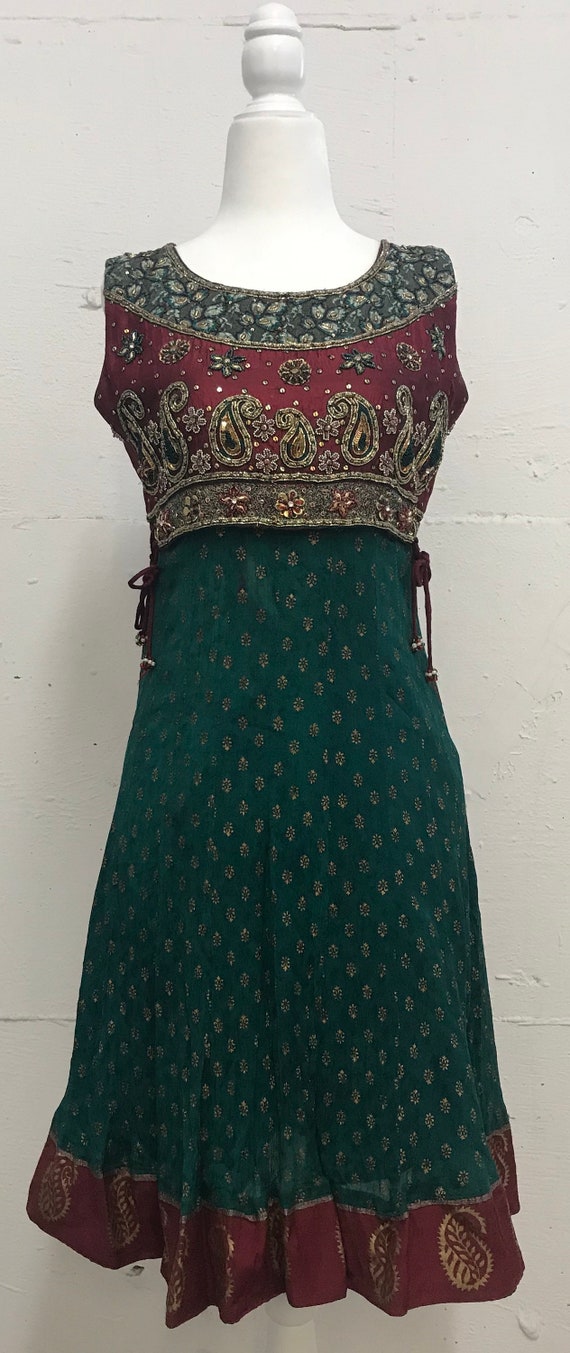 Vintage 1960's Indian beaded dress - image 1